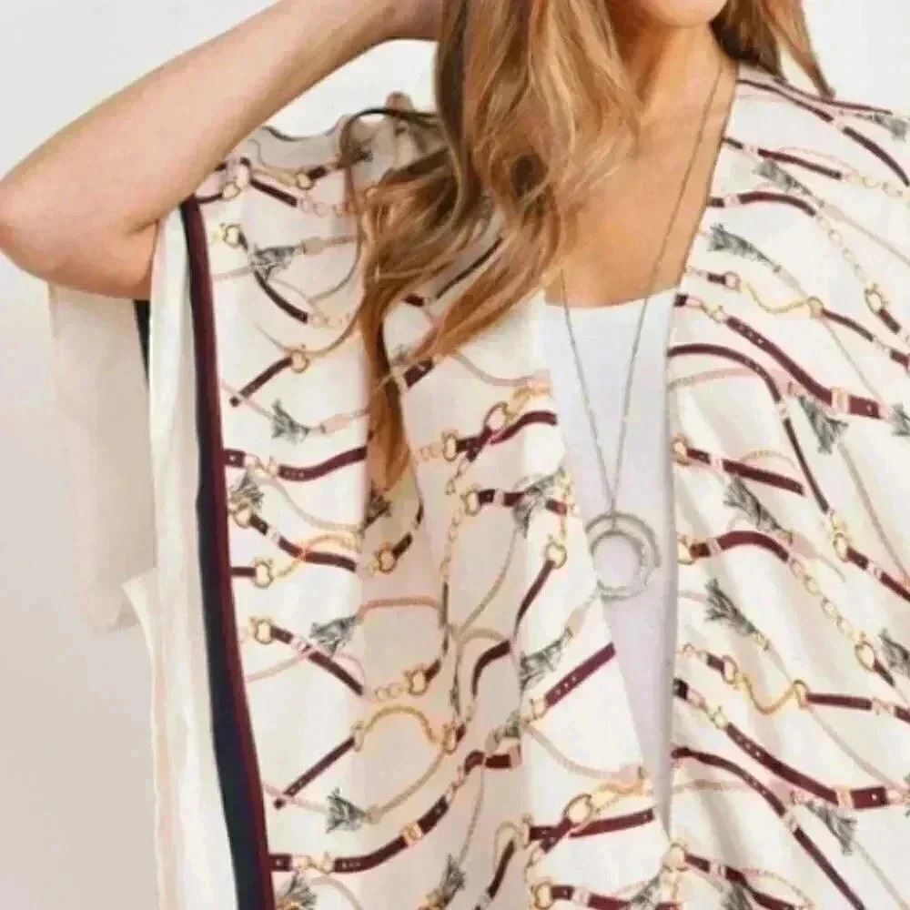 Got me in Chains Kimono Top / Swimsuit Cov… - Picture 4 of 6